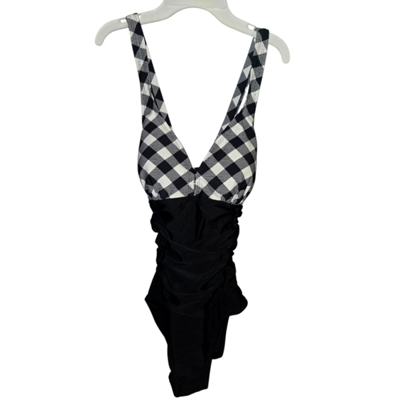 Source Unknown Other - Black and White Checkered Swimsuit One Piece, Med, EUC, Will Fit A Large Too